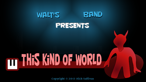 The title image of the video for Nick Sullivan's song 'This Kind of World'