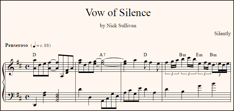 Vow of Silence | Songs of Nick Sullivan