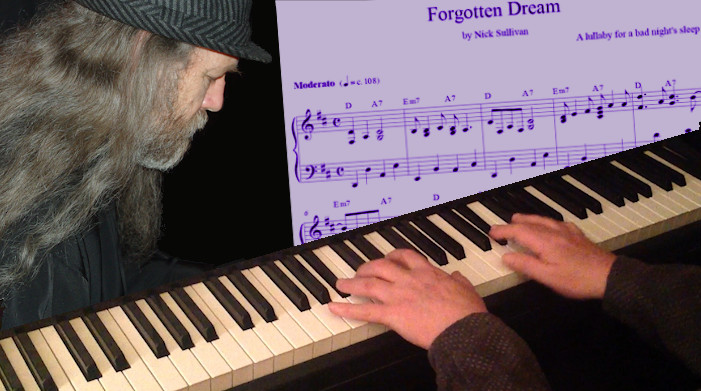 The title image of the video for Nick Sullivan's song 'Forgotten Dream'