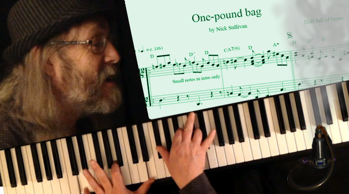 The title image of the video for Nick Sullivan's song 'One-pound Bag'