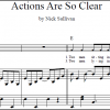 Actions Are So Clear sheet music (detail)